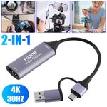 1080P HD Audio Video Capture Card 4K HDMI to USB C USB 3.0 Video Capture Device`