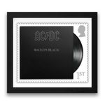 AC/DC Framed Back in Black Stamp Print from Royal Mail