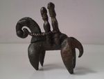 African Bronze Talisman Equestrian Putchu Guinadji Kotoko Horse Rider Chad