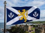 Scottish Saltire Flag 3x5 ft, Lion Rampant & Thistles, St. Andrew's Day Decor