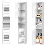 Waterproof Bathroom Tall Cabinet Free Standing Floor Storage Unit Cupboard UK