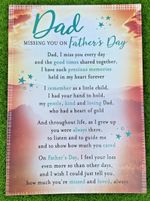 Dad Missing You On Fathers Day 7"x5" Memorial Grave Card REF0057