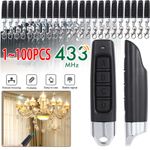 1~100pc Universal Electric Garage Door Cloning Remote Control Key Fob 433mhz Lot