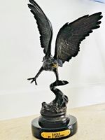 Jules Moigniez Eagle on a Branch Bronze Scuplture