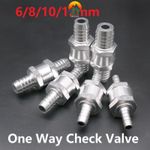 Petrol Diesel Anti-Reverse Flow Check Valve 6/8/10/12mm Aluminum Alloy