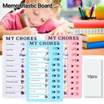 UK Memo Plastic Board Chore Chart Reusable RV Checklist My Chores Elder Notes