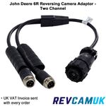 John Deere 6R camera 7 Pin AMP Plug Dual Channel Reversing Camera Adaptor Cable