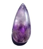 Amethyst Teardrop Bead 45mm Genuine Undyed Gemstone Pendant w/ Natural Faults