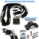 Motorcycle Sold Secure Oxford Beast Ground Anchor With Sabre VPR 1.8M Chain Lock