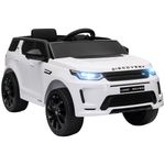 AIYAPLAY Land Rover Licensed 12V Kids Ride On Car White Remote Ages 3-6
