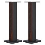 1 Pair 31.5 Inch (80cm) Wood Grain Speaker Stands Universal Hollowed Stands