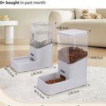 Nobleza Automatic Dog Feeder Set 2 Bowls 3.8L Water & Food Dispenser Grey