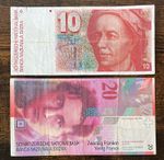 Switzerland W072 : 10 & 20 Swiss Franc Banknotes  