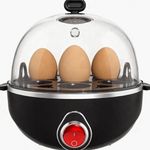 Electric Egg Cooker 7 Egg Boiler Soft Medium Hard Boiled Black kitchen protein