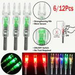 12/6PC Automatic LED Shooting Archery Arrows Lighted Nocks 6.2mm Arrow Nock Tail