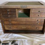 Vintage Wooden 8 Drawer Engineers Tool Cabinet - DC Woodberry