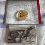 Set of 2 First World War Commemorative Coins In Cases with COA