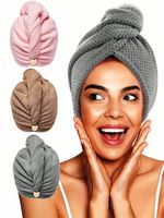 Coral Fleece Hair Towel Turban Pineapple Pattern Quick Dry Bath Shower Cap Wrap