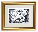 Pablo Picasso Original linocut hand signed printed from original block