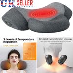 3 in1 Electric Neck Massager Pillow Heat Vibration Shoulder Massage Neck Gift~