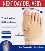 2pcs Big Toe Bunion Corrector Straightener Bunion Pad Fabric Gel Protect Hallux 