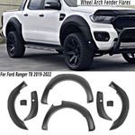 6x Wide Wheel Arches Fender Flares Body Kit Black For Ford Ranger T8 2019-2022