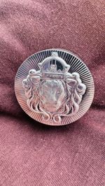 5 Oz .999 Fine Silver Scottsdale Mint Thick Stacker Lion Design Bullion Round!!