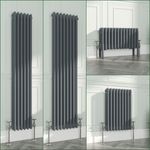Traditional Column Radiator Horizontal Vertical Cast Iron Style Rads Anthracite