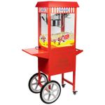 HAXRO Popcorn Machine & Cart 8oz Red Retro Style Vintage Night Parties Non-Stick