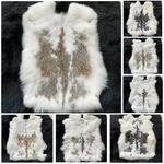1/3/5/10pcs Natural Spotted Rabbit Skin Pelt Real Fur Tanned Leather Hides Craft