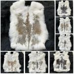 1/3/5/10pcs Natural Spotted Rabbit Skin Pelt Real Fur Tanned Leather Hides Craft