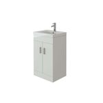 Bathroom Cabinet Vanity Unit Sink Basin Storage Free Standing Unit White 500mm