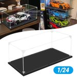 1-4Pcs Dustproof Clear Acrylic Display Case 25*15*10cm for 1/24 Scale Car Model
