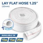 Heavy Duty 1.25" (32mm) Lay Flat Hose Pipe for Pump, Irrigation & Drainage