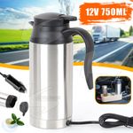 12V 750ml Stainless SUS304  Electric Kettle Pot Car Travel Portable Water Heater