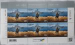 Limited Ed. Ukraine Stamps - Russian Warship, Go...! Full block of 6 "W" Stamps