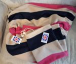 NEWMARKET STRIPE FLEECE SADDLE COVER AND STIRRUP BAGS, NEW COLOUR, PINK,...