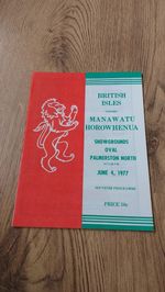 Manawatu-Horowhenua v British Lions 1977 Rugby Programme