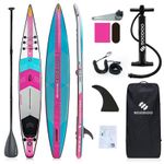14FT Inflatable Stand Up Paddle Board 168" Sup Surf Board & Paddle w/ Pump Kit