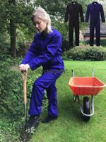 Ladies Stud Front Boilersuit Workwear Boiler Suit Coverall Overall Womens Girls