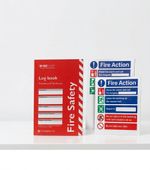 Fire Safety Log Book + 2 Fire Action Signs A5 Landlord Business Compliance Pack