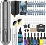 Tattoo Machine Kit for Beginners Wireless Rotary Tattoo Kit with 20Pcs Tattoo Ca