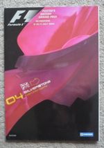 F1 BRITISH GRAND PRIX SILVERSTONE 2004  RACE CARD
