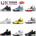 ⭐Gift Air-Jordan* Retro 4 Mid Military Black White Size UK 3-10 xmas Hot 2026 UK