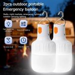 2x Super Bright LED Lantern Camping Light Tent Lamp USB Rechargeable Night Light