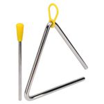 6 Inch Musical Triangle, Hand Percussion Instrument Triangles with Striker UK