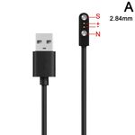 Universal Smart Watch Charger Cable 2-Pin 2.84mm Magnetic USB Charging Lead UK