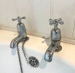 1950s 1960s Mid-Century Modern Bath Taps Hot Cold WCWU Wolverhampton Vintage Old