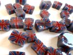 20g Union Flag murrini for glass fusing made with Bullseye 90coe glass