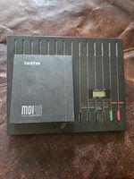 Brother MDI40 disc composer recorder working, vintage synth setups, 7.5 volt